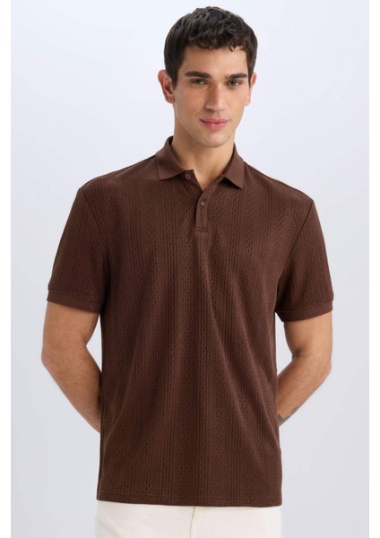Regular Fit Kısa Kollu Triko Polo Tişört C4140AX25SM