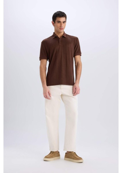 Regular Fit Kısa Kollu Triko Polo Tişört C4140AX25SM