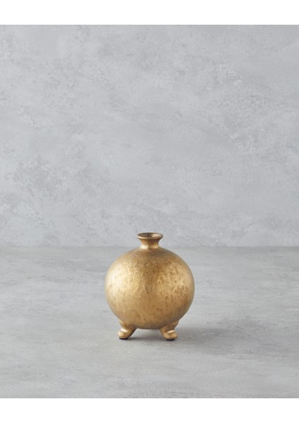 Tresa Seramik Vazo 14 cm Gold
