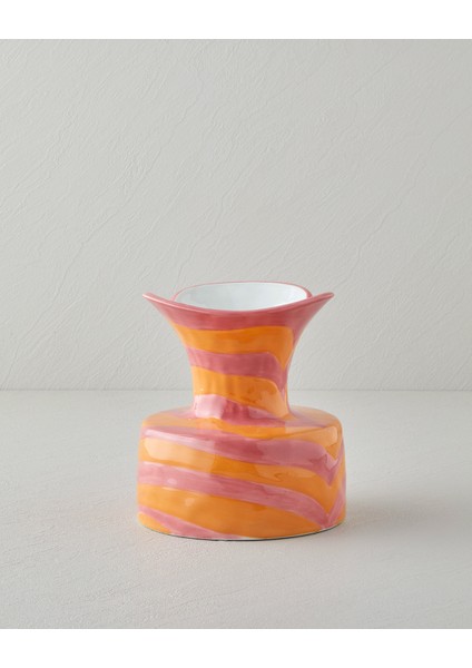Alda Seramik Vazo 18,5 cm Turuncu