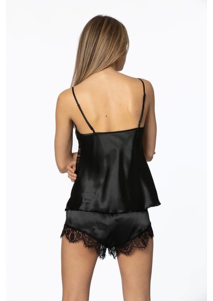 Pierre Cardin 2490 Bayan Sabahlıklı Saten Şort Takım