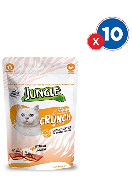 Jungle Crunch Ödül Maması Tüy Yumağı Kontrolü 60 GX10'LU