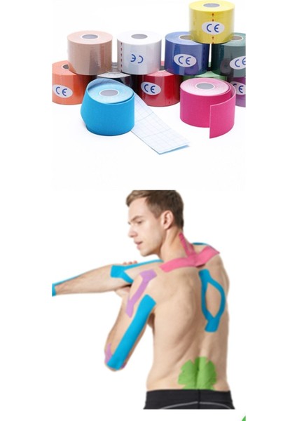Pembe Renk Kinezio Tape Sporcu Bandı ( 3 Adet)