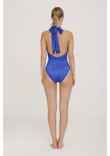 Lapieno 3558L Kadın Boyundan Kruvaze Saks Mayo fiyatları