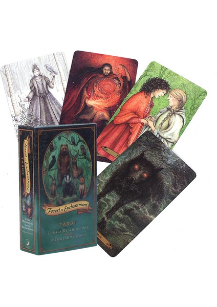 78 Adet TT02 Stili Büyü Ormanı Tarot Kartları E Rehber Kitaplı Deste Oyunu Tahta Kehanet Okuma Aşk Ayı Yakınımda Yeni Başlayanlar (Yurt Dışından)