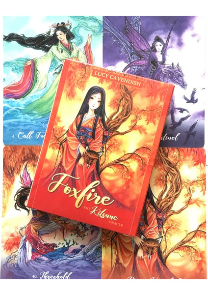 Açık Sarı Stil 45CARD Fox Fire Kitsune Tarot Oracle Kartları Parti Eğlence Satranç Kartı Oyunu Tarot ve Tarot Seçiminin Çeşitli Stilleri (Yurt Dışından)