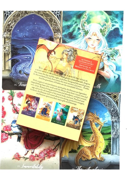 Açık Sarı Stil 45CARD Fox Fire Kitsune Tarot Oracle Kartları Parti Eğlence Satranç Kartı Oyunu Tarot ve Tarot Seçiminin Çeşitli Stilleri (Yurt Dışından)