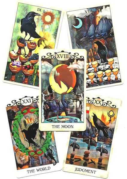 Gizli Tarot Stili 78CARD Crow Tarot Kartları Oracle Kehanet Eğlence Satranç ve Kart Oyunu Tarot ve Tarot Seçiminin Çeşitli Stilleri (Yurt Dışından) modelleri