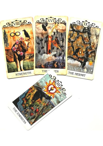 Gizli Tarot Stili 78CARD Crow Tarot Kartları Oracle Kehanet Eğlence Satranç ve Kart Oyunu Tarot ve Tarot Seçiminin Çeşitli Stilleri (Yurt Dışından) fırsatları