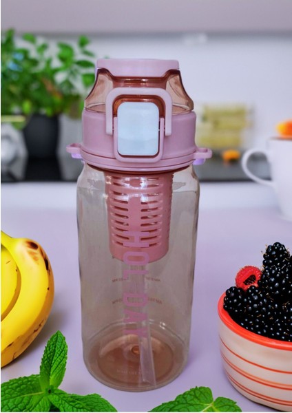 Detox / 5no Plastik Detoks Matara 700 ml Detox Şişesi Detox Matarası Filtreli Matara Sporcu Suluk fırsatları