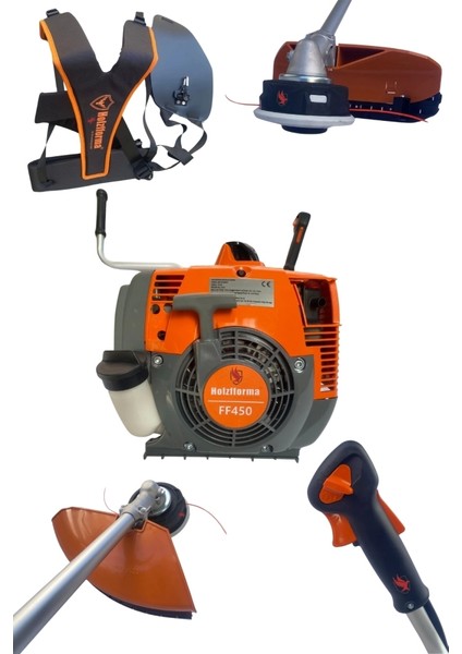Profesyonel Benzin Motorlu Yan Tırpan 2,9 Hp