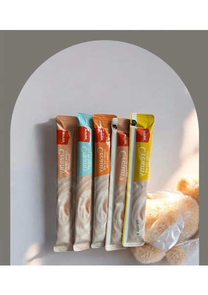 Karışık 10 Paket Lezzetli Krema Kedi Ödülü Wanpy Crema kedi maması tercih edilebilir Evcil hayvanlar için veya sokak kedilerine uygundur. fiyatları