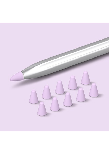 Huawei M-Pencil 2./1. Nesil 10 Adet Dokunmatik Ekran Kalem Ucu Kılıfı Silikon Kalem Ucu Kapağı-Mor (Yurt Dışından)