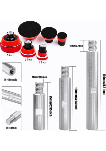 M14 Dişli Açı Taşlama Uzatma Bağlantı Çubuğu Seti (Yurt Dışından) modelleri