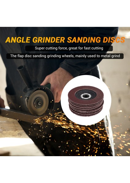 Alüminyum Oksit Diskler 125MM Açı Taşlama Makinesi Son Işlemleri Için Zımpara Diskleri (Yurt Dışından)