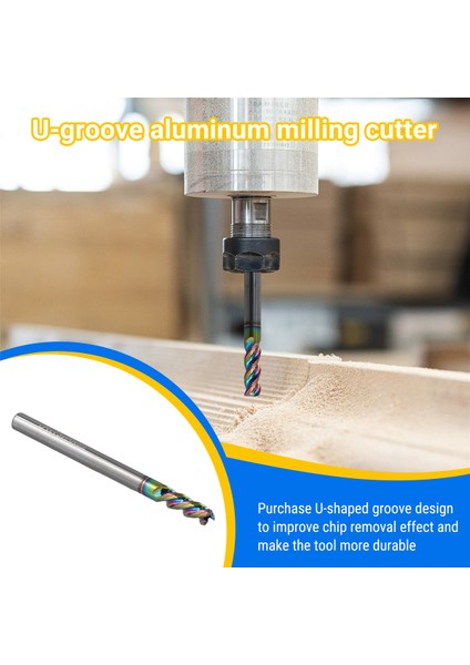 Karbür Freze Kesici 3 Flüt Tungsten Uç Freze Cnc Aracı D4XD4X50L (Yurt Dışından)