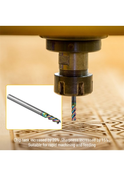 Karbür Freze Kesici 3 Flüt Tungsten Uç Freze Cnc Aracı D4XD4X50L (Yurt Dışından)