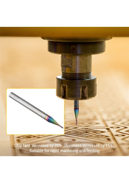 Karbür Freze Kesici 3 Flüt Tungsten Uç Freze Cnc Aracı D1XD4X50L (Yurt Dışından)