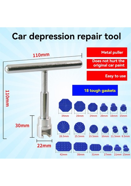 Araba Göçük Çekme Aletleri Göçük Sac Metal Kaydırma Vakum Kupası Tam Set (Yurt Dışından)