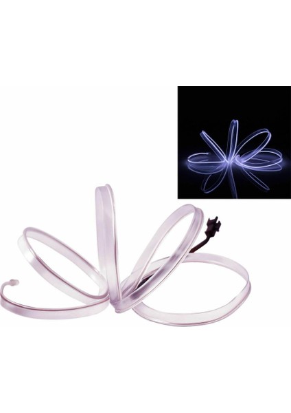 Araç Içi Torpido Şerit Ledi Renkli Ip Neon LED 2 Metre Beyaz