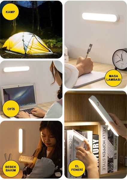Şarjlı 3 Renk Portatif LED Aydınlatma / GT-CL12