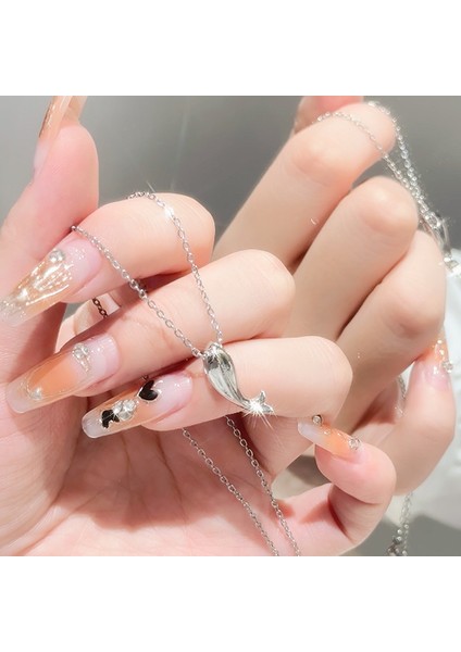 Kolye Kadın Solmayan Köprücük Kemiği Zinciri Yüksek Sınıf Kolye Mücevher Duygusu (Yurt Dışından)