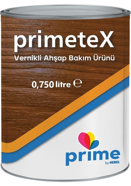 Primetex Solvent Bazlı Yarı Şeffaf Vernikli Ahşap Koruyucu 0,750 Lt