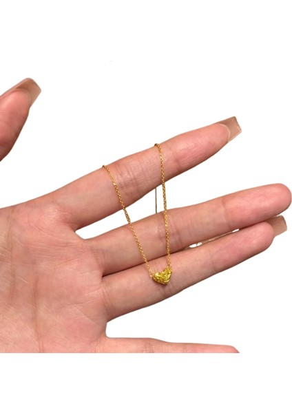 Dört Yapraklı Zirkon Kolye Yüksek Dereceli Titanyum Çelik Zincir (Yurt Dışından)