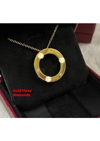 Love Kolye Kadın 18K Pembe Altın Büyük Yıldızlı Gökyüzü Köprücük Kemiği Zinciri Modası (Yurt Dışından)