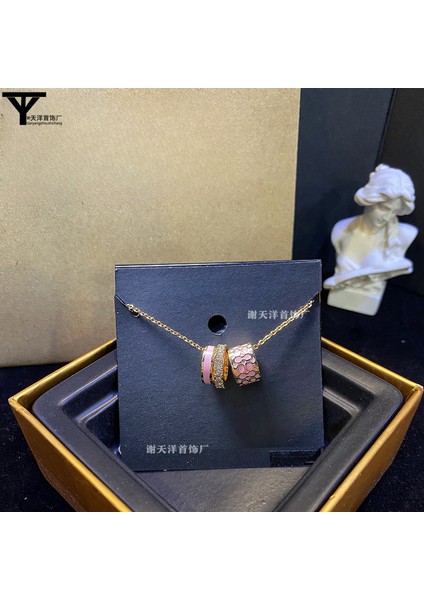 Full Üçlü Yüzük Kolye Çift Yüzük Zincir (Yurt Dışından)