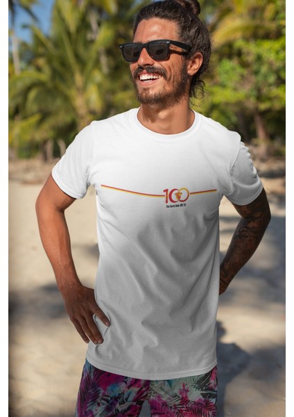 Göztepe 100. Yıl - Şan Şeref Dolu 100 Yıl Kısa Kollu Bisiklet Yaka T-Shirt Erkek