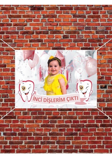 Kişiye Özel Diş Buğdayı Temalı Doğum Günü Branda Afişi Arkaplan Süslemesi