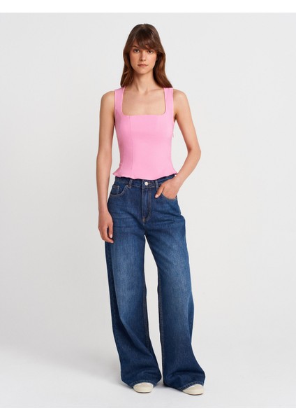 50860 Peplum Korse Top-Pembe fırsatları