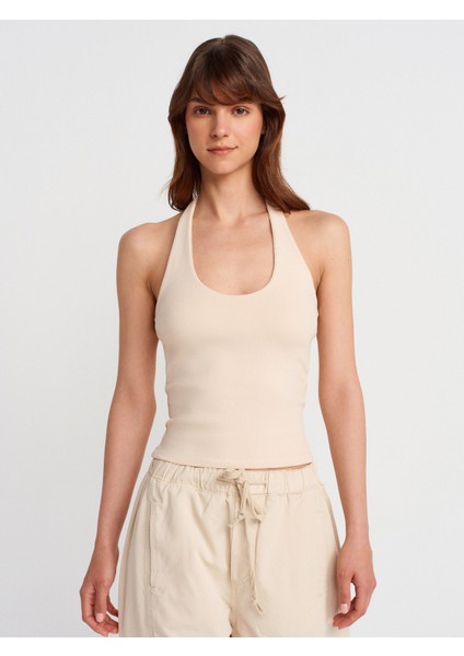 21052 Halter Yaka Top-Taş
