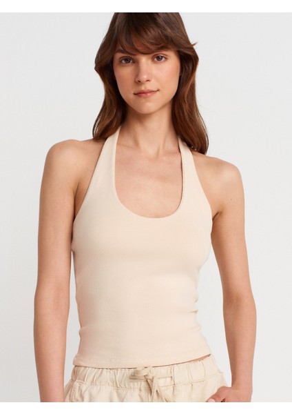 21052 Halter Yaka Top-Taş