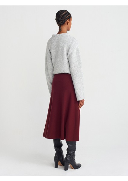 80390 Selanik Midi Etek-Bordo fiyatları