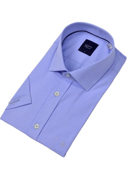 Erkek Klasik Armürlü Kısa Kol Gömlek 9398 BGL-ST04572