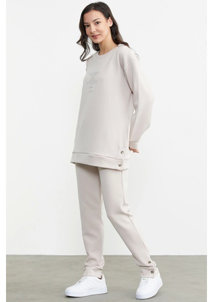 Sementa 76311 Taş Detaylı Rahat Kalıp Eşofman Takım modelleri