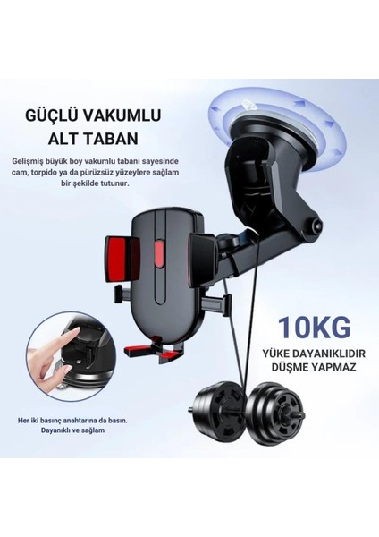 360 Derece Mekanizmalı Teleskopik Ön Cam Torpido Üstü Araç Içi Telefon Tutucu Masaüstü Telefon Standı fiyatları