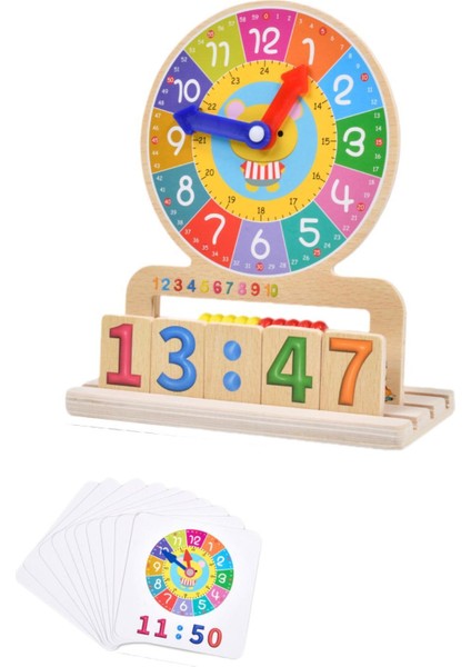 Ahşap Öğ Çocuklar Için Eğ , Ahşap Saat Oyuncak Analog Öğ Çocuklar Kız Çocuklar Için (Yurt Dışından)