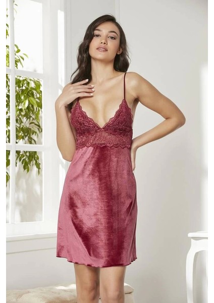 Pierre Cardin 845 Kadife Saten Gecelik