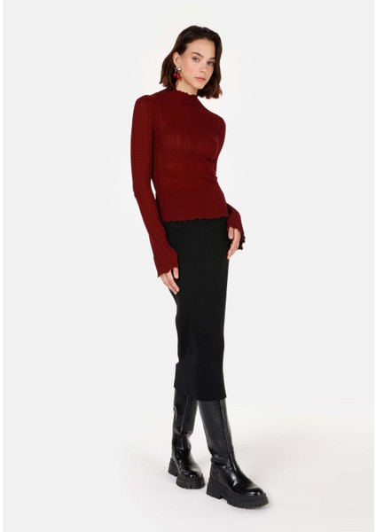 Slim Fit Kadın Siyah Etek modelleri