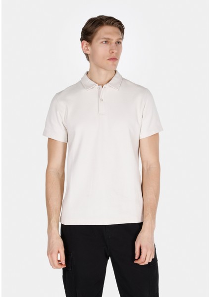 Regular Fit Polo Yaka Düz Erkek Taş Kısa Kol Tişört