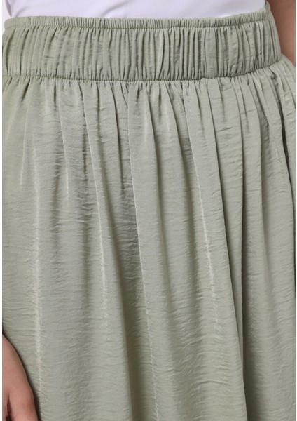 Regular Fit Yüksel Bel Geniş Paça Kadın Yeşil Pantolon indirimleri