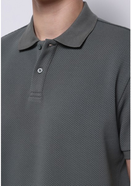 Regular Fit Polo Yaka Jakarlı Erkek Yeşil Kısa Kol Tişört fırsatları