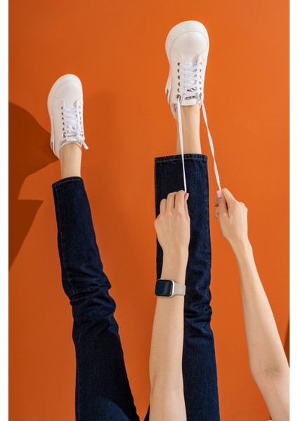 Yüksek Tabanlı Rahat Beyaz Sneaker