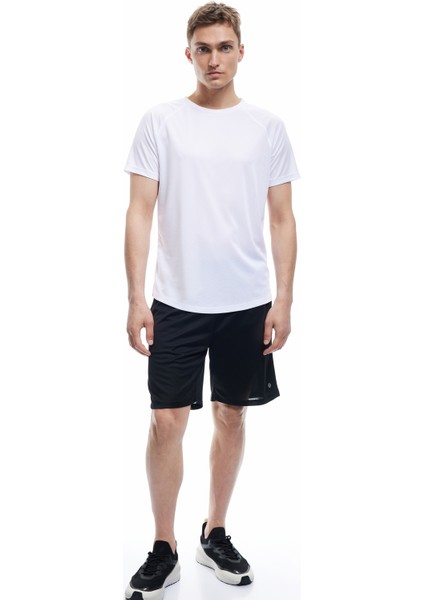 Kısa Kollu Bisiklet Yaka Reglan Kol Arkası Baskılı Slim Fit Spor Tişört fiyatları