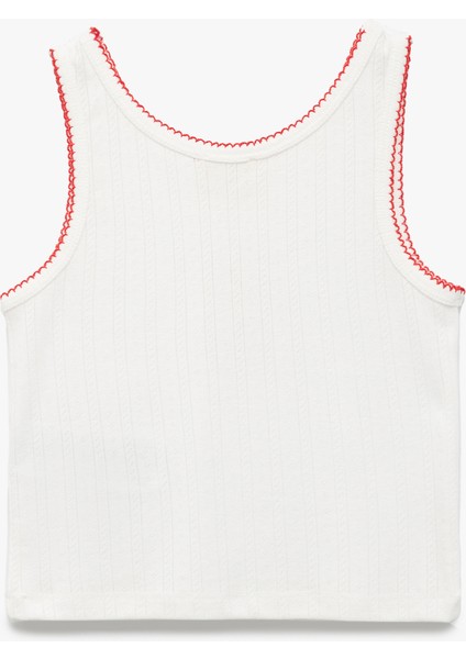 Çilek Baskılı Bisiklet Yaka Kolsuz Atlet fiyatları