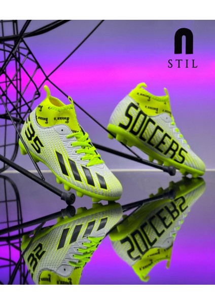 Erkek Çocuk Halısaha Kranpon Çoraplı Çivili Futbol Spor Ayakkabısı F35KR