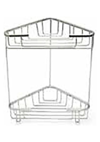 Mono Üçgen Şampuanlık 2li Krom 18*18CM